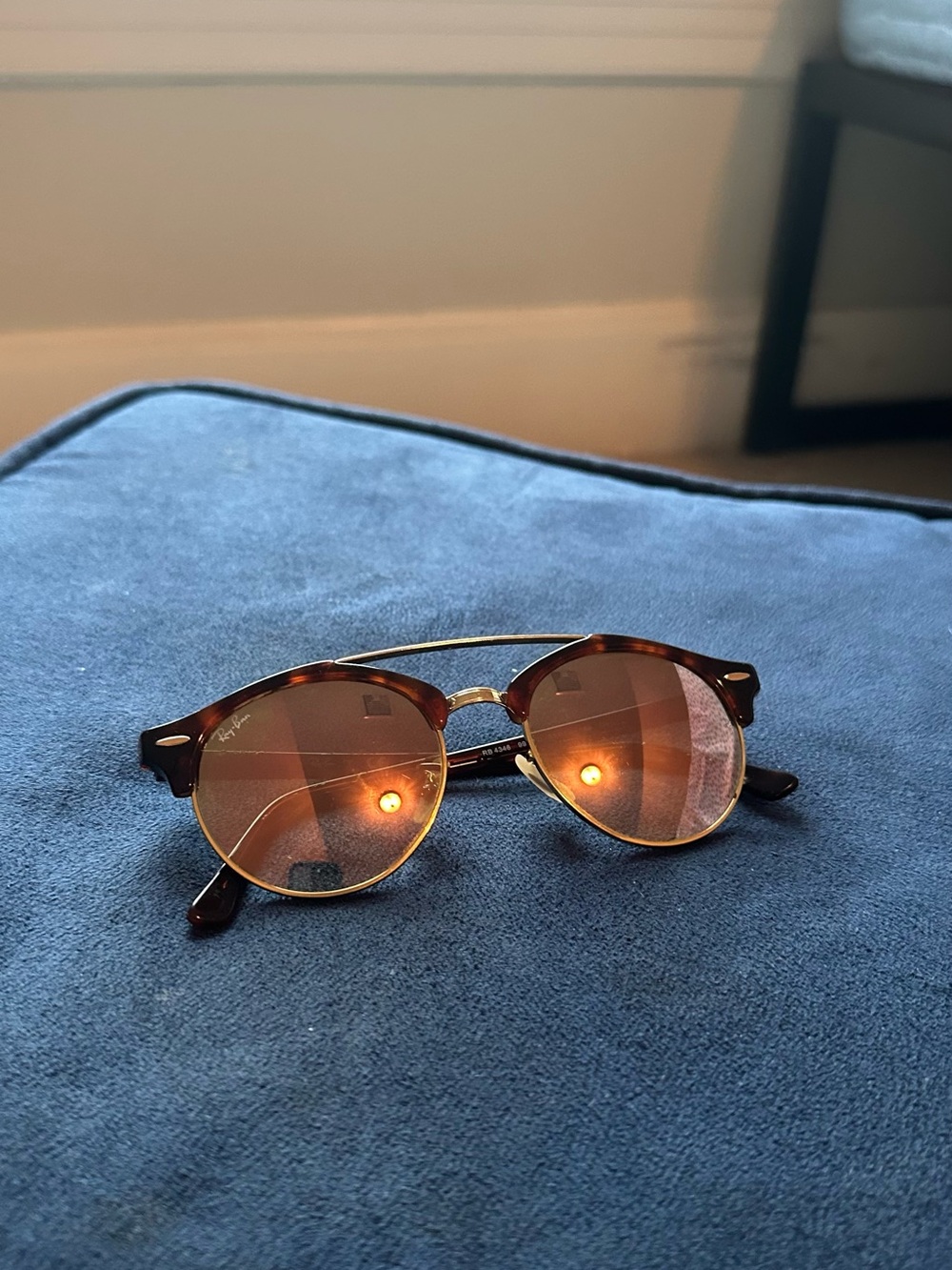 Ray-Ban Tortoise Frame Sunglasses with Brown Lenses